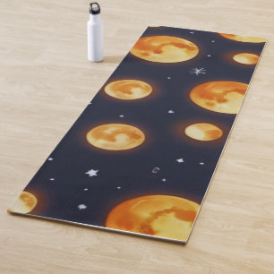 Moon on Fire pattern Yoga Mat