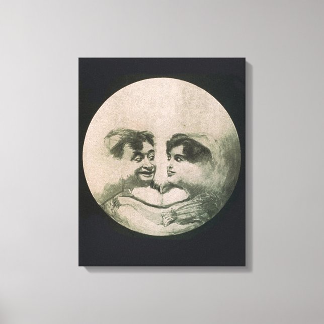 Moon Optical Illusion Canvas Print (Front)