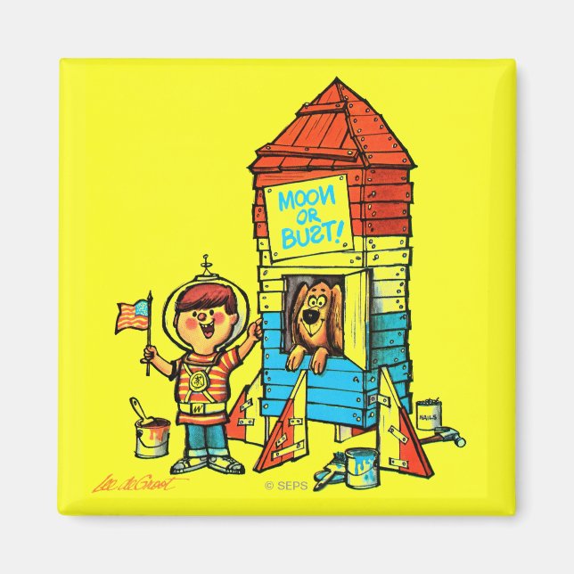 Moon or Bust! Magnet (Front)