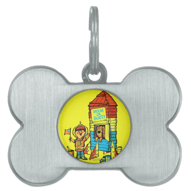 Moon or Bust! Pet Name Tag (Front)