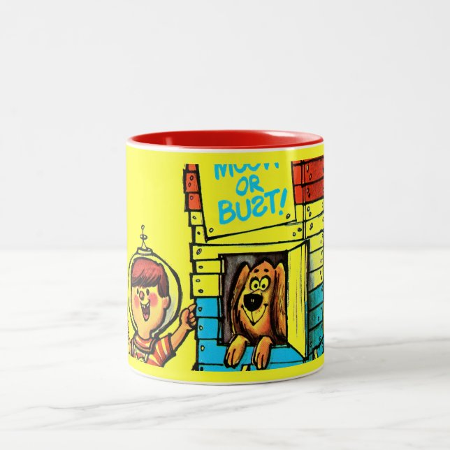 Moon or Bust! Two-Tone Coffee Mug (Center)