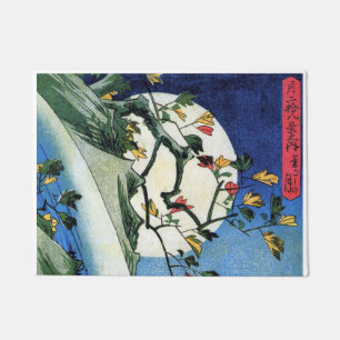 Moon over a Waterfall, Hiroshige, Ukiyo-e Doormat