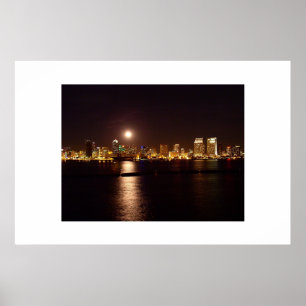 moon over bay poster
