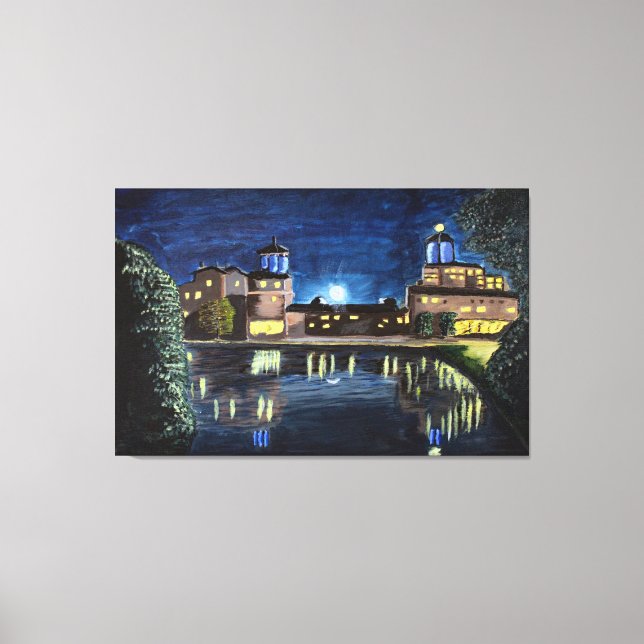 Moon over Broadmoor Canvas Art (Front)