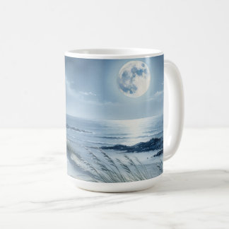 Moon Over Calm Sea Coffee Mug