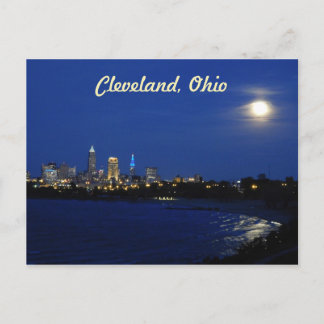 Moon over Cleveland Postcard