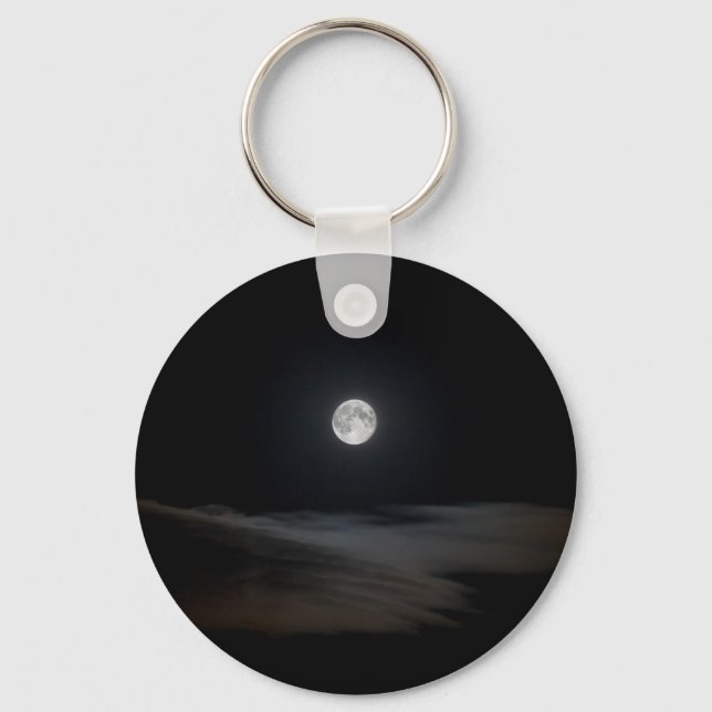 Moon over Clouds Key Ring (Front)