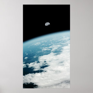 Moon over Earth Poster