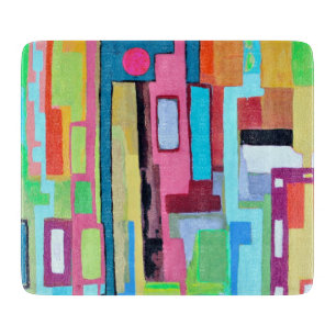 Moon Over Miami 6 x 7 Deco Glass Cutting Board