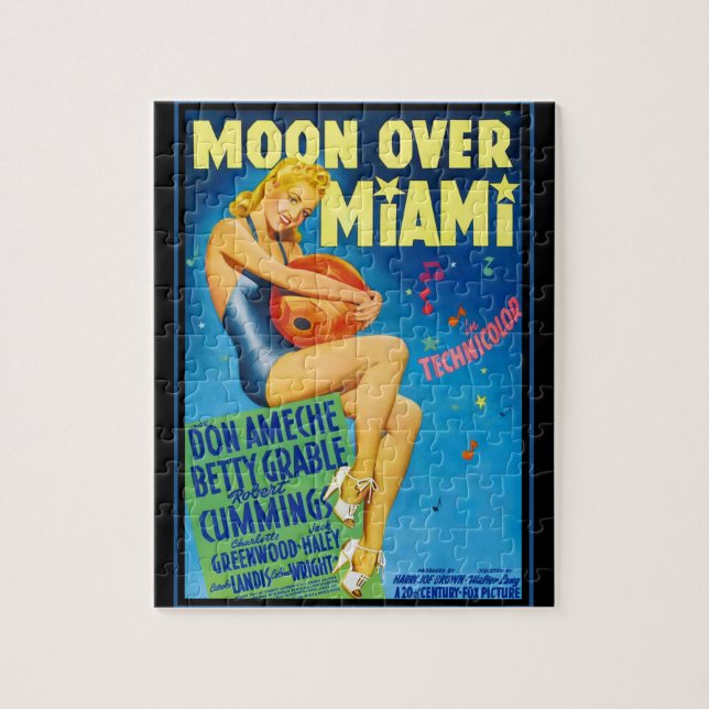 Moon Over Miami Movie Poster Jigsaw Puzzle (Vertical)