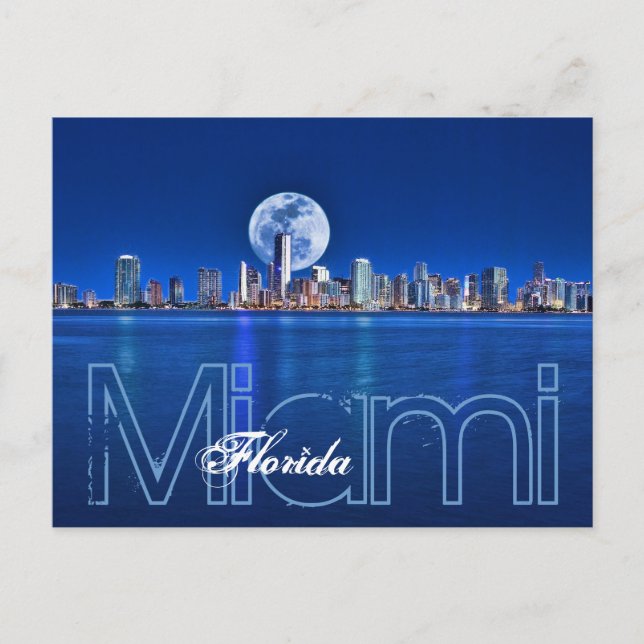 MOON OVER MIAMI. POSTCARD (Front)