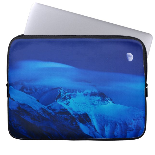 Moon Over Mt. Everest Tibet, China Laptop Sleeve (Front)