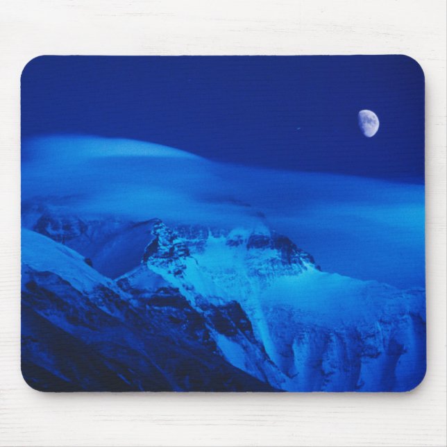 Moon Over Mt. Everest Tibet, China Mouse Pad (Front)
