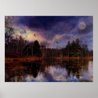 Moon Over the Marsh Poster