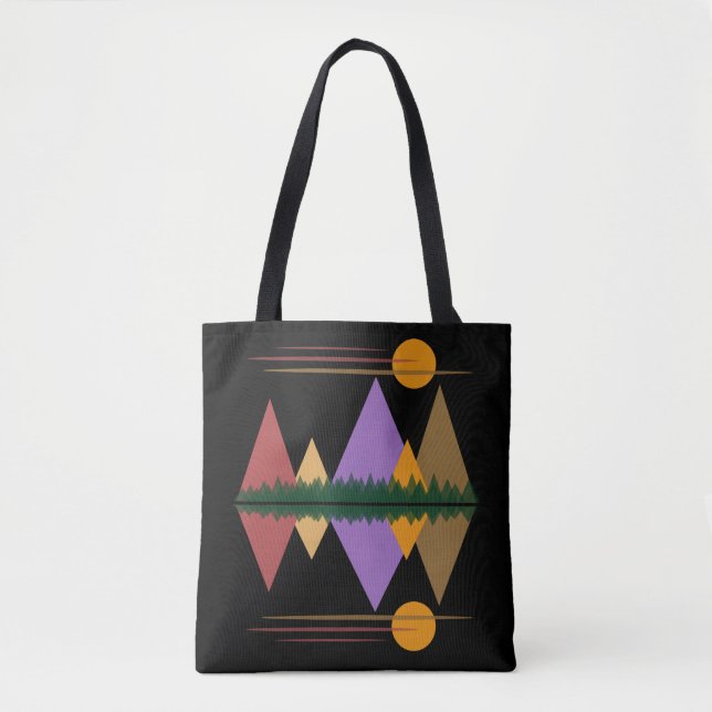 Moon Over The Mountains #4 Tote Bag (Front)