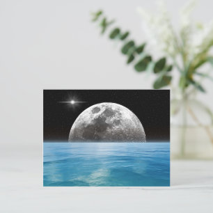 Moon Over the Ocean Postcard