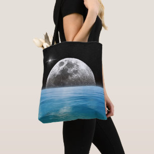 Moon Over the Ocean Tote Bag
