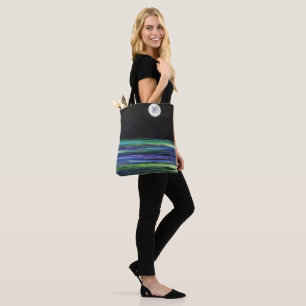 Moon over water - artwork tote bag