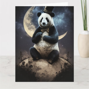 Moon Panda Bear Card