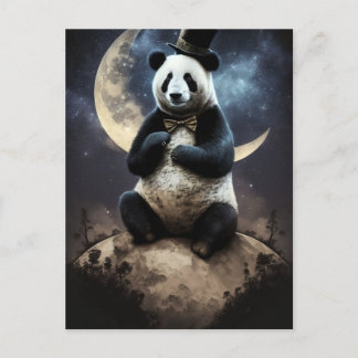 Moon Panda Bear Postcard