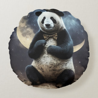 Moon Panda Round Cushion