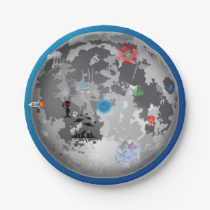 Moon Paper Plate
