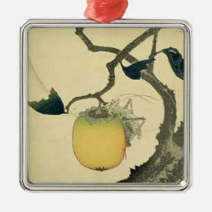 Moon, Persimmon and Grasshopper, 1807 Metal Tree Decoration