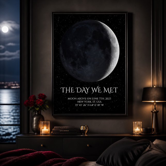 Moon Phase By Date Personalised Couples Poster (Creator Uploaded)