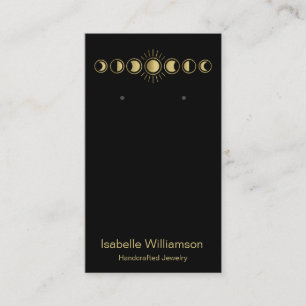 Moon Phase Celestial Jewellery Earring Display Business Card