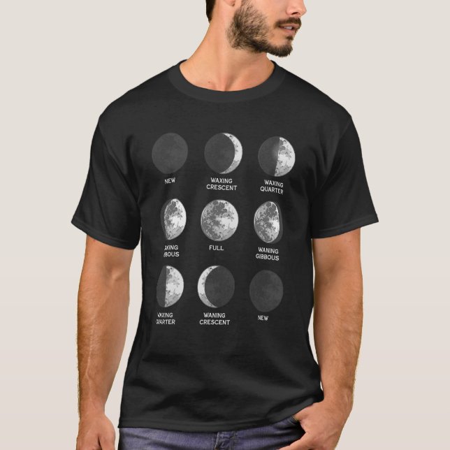 Moon Phase Cycle  Space   T-Shirt (Front)
