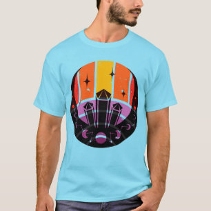 Moon Phase Gemstone Stars Sunset T-Shirt