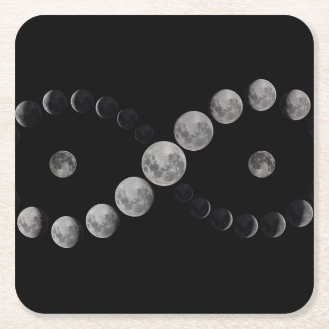 Moon phase infinity coasters (Front)