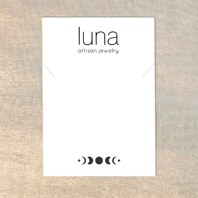 Moon Phase Necklace Bracelet  Display Holder Business Card (Creator Uploaded)