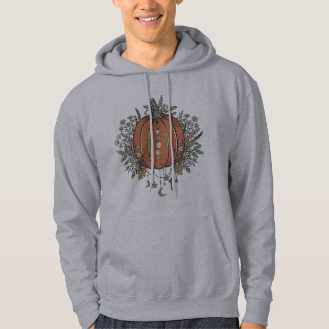Moon Phase Pumpkin Hoodie (Front)