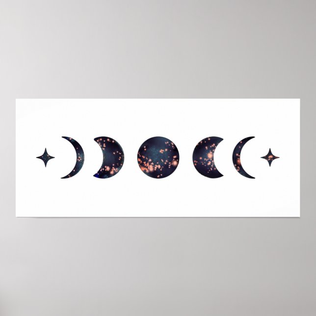 Moon Phase Stars Poster (Front)