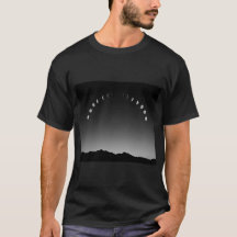 Moon phase T-shirt, landscape setting in monochrom