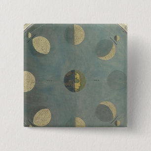 Moon Phases 15 Cm Square Badge
