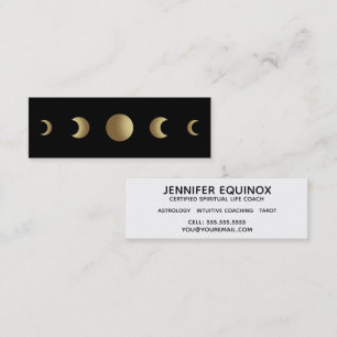 Moon Phases Astrologer Tarot Reader Mini Business Card