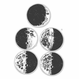 Moon Phases Astronomy Space Art illustrations