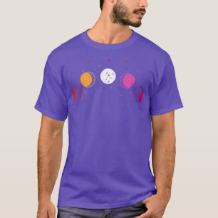 Moon Phases Astronomy Subtle Lesbian Flag LGB Prid T-Shirt