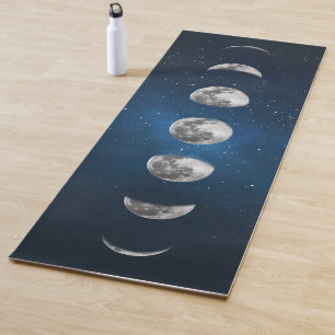 Moon Phases Galaxy Stars Yoga Mat