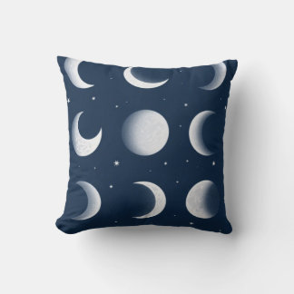 Moon Phases Grid Celestial Pattern Design Cushion