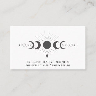 Moon Phases Healing Business Card