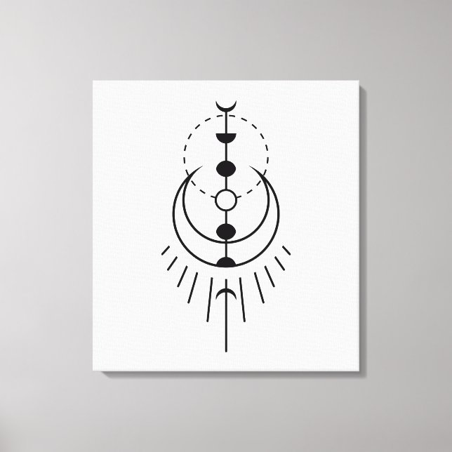moon phases lunar eclipse canvas print (Front)