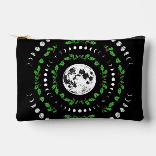 Moon phases mandala Makeup cosmetic bag pouch