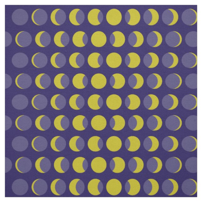 Moon Phases Mid Century Modern Fabric (Swatch)
