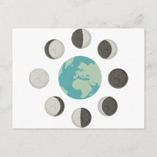 Moon Phases Postcard