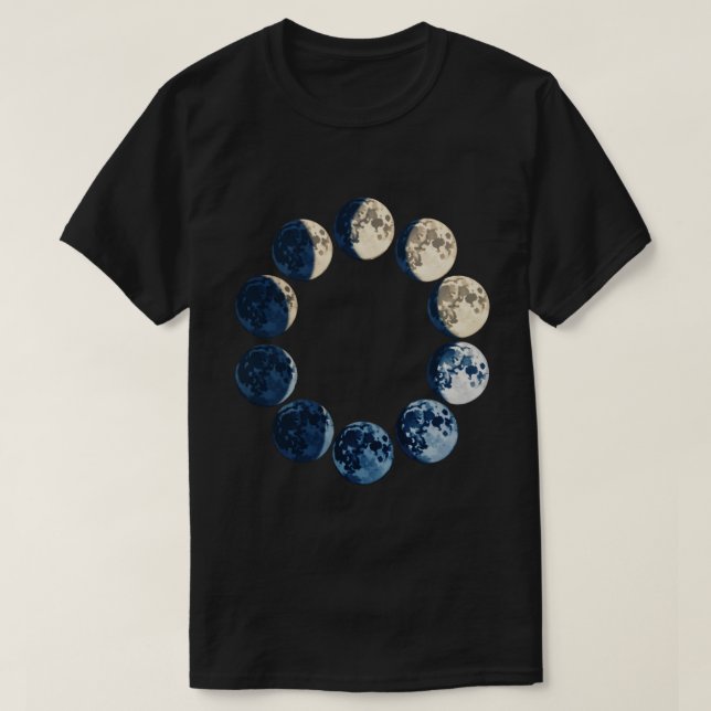 Moon Phases T-Shirt (Design Front)