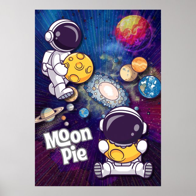 Moon Pie Strength in you Astronaut Wall art Poster (Front)