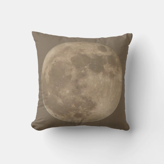 Moon Pillow Full Moon Throw Pillow Moon Gifts (Front)